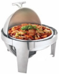 6.0L Round Roll Top Chafer With Show Sliver Color για μπουφέ μαγειρέματος