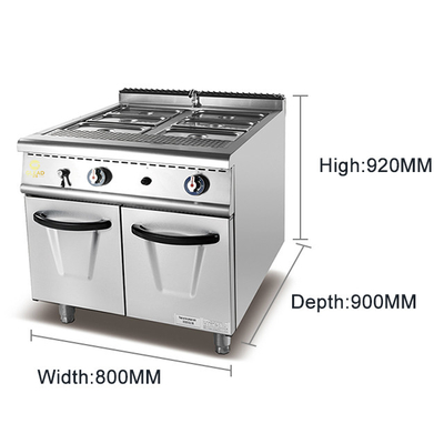 Κατανάλωση αερίου ΥΦΑ/ΦΑ 1,58/2,28Kg/ώρα Εξοπλισμός κουζίνας γρήγορου φαγητού για χωρητικότητα 100Kg
