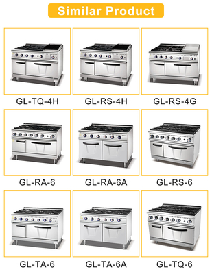 Κατανάλωση αερίου ΥΦΑ/ΦΑ 1,58/2,28Kg/ώρα Εξοπλισμός κουζίνας γρήγορου φαγητού για χωρητικότητα 100Kg