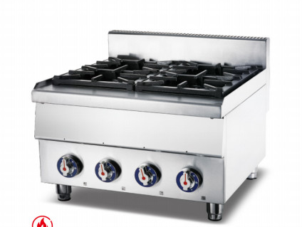 Εμπορική τηγανίτη αερίου με 2 καυστήρες 11.2kw Δύναμη R1 3/4 Σύνδεση αερίου