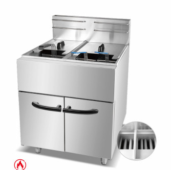 Φρυγανίτης αερίου με 2 καυστήρες 30kg 11,2kw Συσκευές μαγειρέματος Εμπορικές συσκευές μαγειρέματος 220V τάση