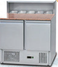 Ψυγείο για σαλάτες με 220V/50Hz 2-8°C εύρος θερμοκρασίας εύκολο καθαρισμό γυαλισμένες γωνίες