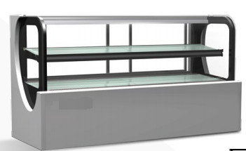 220V / 50Hz Μαρμάρινο / ανοξείδωτο χάλυβα εξοπλισμός ψύξης διπλό γυαλί μονόκλιση Κέικ θέατρο
