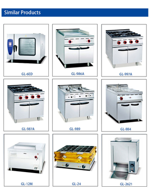 11.7kw LPG Griddle 30kg Heavy Duty Commercial Cooking Equipment 2800Pa Καθαρό βάρος 32kg