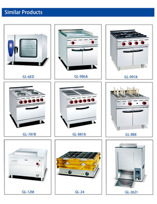 GH-999A Gas Range με 4 καυστήρες Lava Rock Grill Furnace για επαγγελματική μαγειρική
