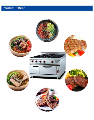 GH-999A Gas Range με 4 καυστήρες Lava Rock Grill Furnace για επαγγελματική μαγειρική