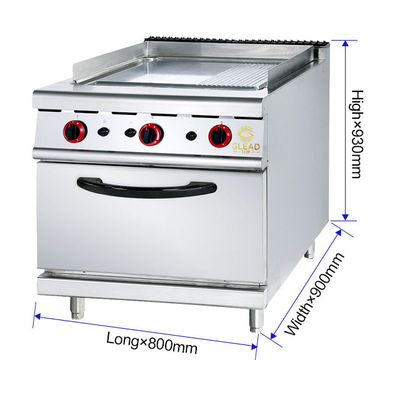 20.8Kw Gas Range με φούρνο 4 καυστήρων για την αποδοτικότητα της κουζίνας εστιατορίου