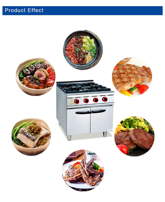 20.8Kw Gas Range με φούρνο 4 καυστήρων για την αποδοτικότητα της κουζίνας εστιατορίου