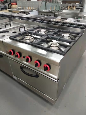 GH-987A Αεροπορική σειρά με 4 καυστήρες και φούρνο αερίου 20.8Kw ισχυρό εξοπλισμό μαγειρέματος