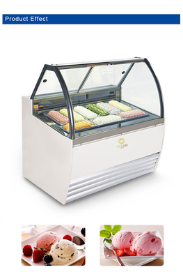 Εμφάνιση παγωτού Thomas Gelato Εξοπλισμός ψύξης αναστροφικού κύκλου 220-240V/1PH/50HZ