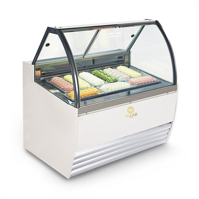 Εμφάνιση παγωτού Thomas Gelato Εξοπλισμός ψύξης αναστροφικού κύκλου 220-240V/1PH/50HZ