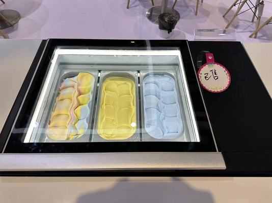 Εμφάνιση παγωτού Smart Gelato Εγκαταστάσεις ψύξης 200W 44KG N.W. -16.C έως -18.C Θερμοκρασία 220-240V