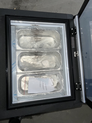 200W Smart Gelato Ice Cream Showcase με αντίστροφο κύκλο αποψύχωσης - 44KG βιομηχανική μονάδα ψύξης