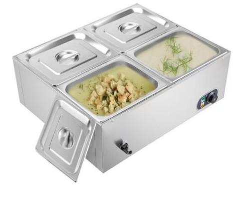 Ηλεκτρικό Silver Bain Marie για εστιατόριο μαγειρική Περιοχή θερμοκρασίας 0 °C έως 100 °C