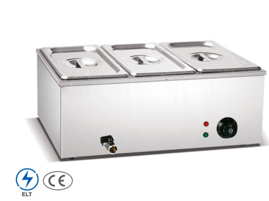 Εμπορικά ατσάλινα Bain Marie για θέρμανση σούπας 0-100°C 220-240V Ηλεκτρικό καύσιμο