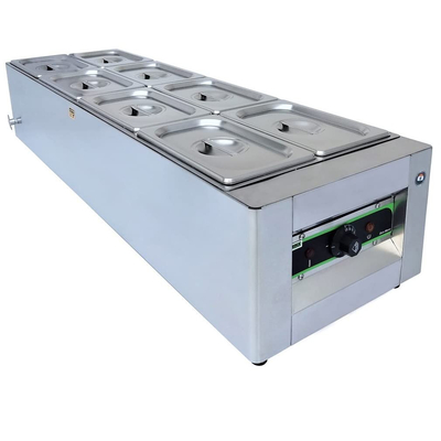 Εμπορικά ατσάλινα Bain Marie για θέρμανση σούπας 0-100°C 220-240V Ηλεκτρικό καύσιμο