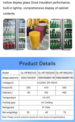 Βιομηχανική μονάδα ψύξης Ss304 150L χωρητικότητα 5°C έως -0°C Περιοχή θερμοκρασίας