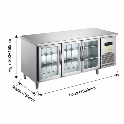 Βιομηχανική μονάδα ψύξης Ss304 150L χωρητικότητα 5°C έως -0°C Περιοχή θερμοκρασίας
