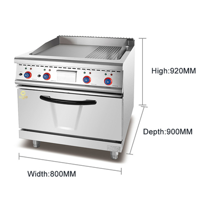 GL RG LPG/NG Gas Valve Commercial Cooking Range Machine 17,8KW με ρυθμιζόμενο έλεγχο θερμοκρασίας