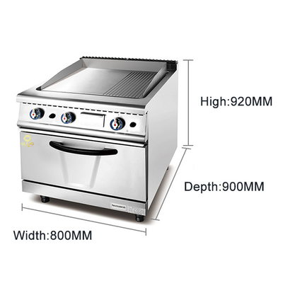 GL RG LPG/NG Gas Valve Commercial Cooking Range Machine 17,8KW με ρυθμιζόμενο έλεγχο θερμοκρασίας