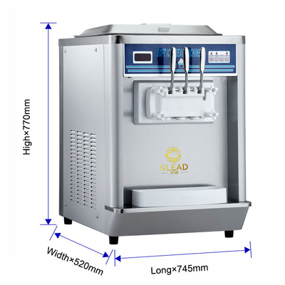 Μηχανή παραγωγής παγωτού 200-300 CUPS / h με 2 Hoppers και 1.7kW εξόδου