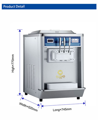 Μηχανή παραγωγής παγωτού 200-300 CUPS / h με 2 Hoppers και 1.7kW εξόδου