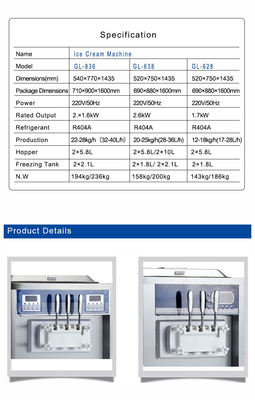 R404A Βιομηχανικός εξοπλισμός ψύξης 2x1.6kW Έκδοση για παραγωγή 220-240V τάση