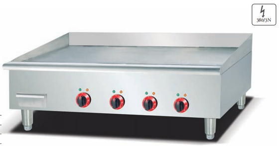 220-240V 50Hz Ασημένιο Ηλεκτρικό Griddle με εύρος θερμοκρασίας 0 °C έως 100 °C