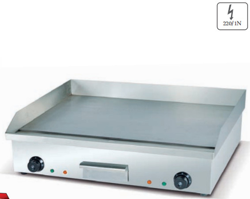220-240V 50Hz Ασημένιο Ηλεκτρικό Griddle με εύρος θερμοκρασίας 0 °C έως 100 °C