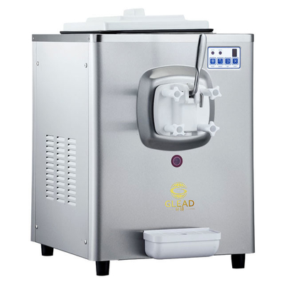 1.6L ψυγείο Μηχανή μαλακού παγωτού με 5L Hopper 220-240V τάση 100-150 φλιτζάνια την ώρα
