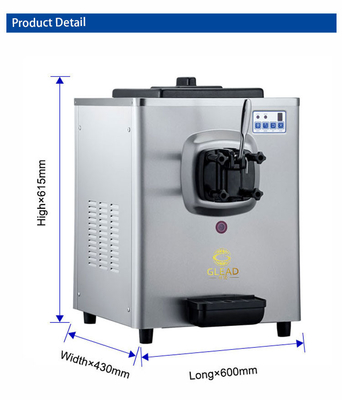 Μηχανή μαλακού παγωτού 6-8kg/h Παραγωγή 5L Hopper για προψύξη και διατήρηση τη νύχτα