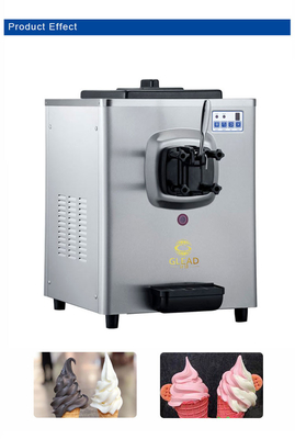 Μηχανή μαλακού παγωτού 6-8kg/h Παραγωγή 5L Hopper για προψύξη και διατήρηση τη νύχτα