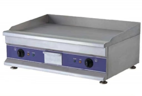 Ασημένιο Ηλεκτρικό Εστιατόριο Griddle Ατσάλι Grill με ακριβή έλεγχο θερμοκρασίας