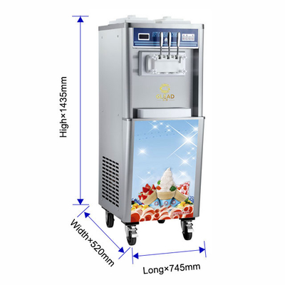 Εμπορική μηχανή παρασκευής παγωτού 2.6kW R22/R404A Ψυκτικά 2x1.8L2x2.1L Δυνατότητα 330-420 φλιτζάνια/ώρα