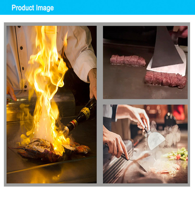 130KG Ιαπωνικό αέριο Arc Teppanyaki Superior Ατσάλι ξενοδοχείο εξοπλισμός για εμπορικές κουζίνες