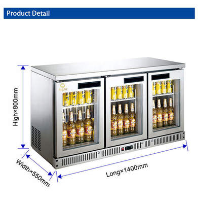 180L Bar Air Cooled Refrigerator Fan Cooling R134a Ψυκτικό για ξενοδοχεία και εστιατόρια