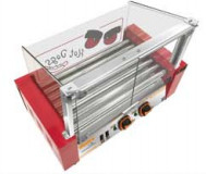 Μηχανή ψήσιμο ζεστών σκυλιών 240V/50HZ με 5/7/9 κυλίνδρους ανεξάρτητο έλεγχο θερμοκρασίας για τέλεια ψητό ζεστό
