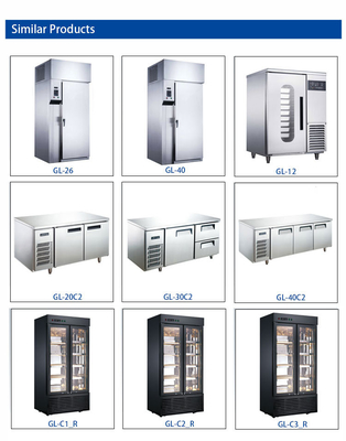 6-Tray 1/3 Size Pan 100L Εμπορικό ξενοδοχείο Ice Cream Machine ανεμιστήρας ψύξης 1100W ισχύς