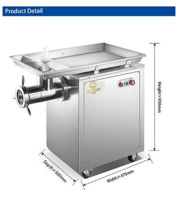 320kg/h Ατσάλινο Σκόρπινο κρέατος 2200W Για εμπορικό εξοπλισμό ξενοδοχείων - Αποδοτική αλυσίδα τουρμπίνων χαλκού
