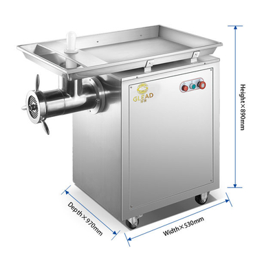 320kg/h Ατσάλινο Σκόρπινο κρέατος 2200W Για εμπορικό εξοπλισμό ξενοδοχείων - Αποδοτική αλυσίδα τουρμπίνων χαλκού