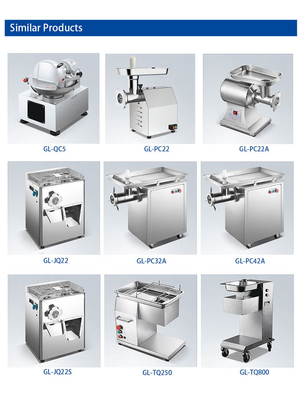 1.5KW Quiet Belt Driven Bowl Cutter για προετοιμασία φαγητού ξενοδοχείου 300KG/h