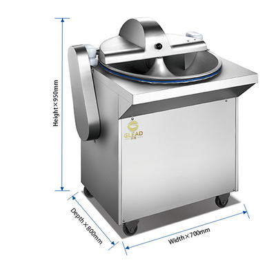 1.5KW Quiet Belt Driven Bowl Cutter για προετοιμασία φαγητού ξενοδοχείου 300KG/h