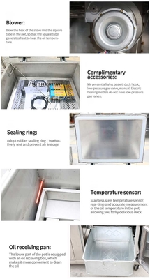 30L LGP/NG Gas Dual Purpose Mechanical Panel Duck Stove 4-12 Kw Δύναμη 0,48kg/h Κατανάλωση αερίου