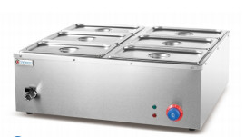 220-240V/50-60HZ τάση Εμπορικό εξοπλισμό μαγειρέματος με 2 δεξαμενές Ηλεκτρικό Bain Marie