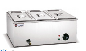 220-240V/50-60HZ τάση Εμπορικό εξοπλισμό μαγειρέματος με 2 δεξαμενές Ηλεκτρικό Bain Marie