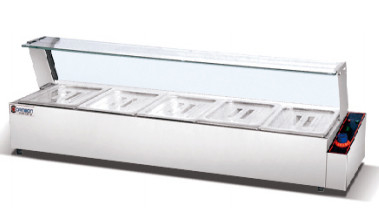220-240V/50-60HZ τάση Εμπορικό εξοπλισμό μαγειρέματος με 2 δεξαμενές Ηλεκτρικό Bain Marie
