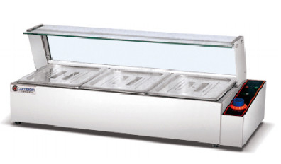 220-240V/50-60HZ τάση Εμπορικό εξοπλισμό μαγειρέματος με 2 δεξαμενές Ηλεκτρικό Bain Marie