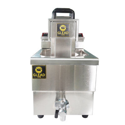 Commercial Electric Deep Fryer | Built-In Oil Filtration System, Heavy Duty Fryer for Fast Food Takeout Restaurant