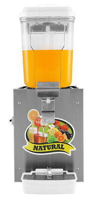 Commercial Single Tank Cold Juice Dispenser 12L Inox Steel Refrigered Beverage Dispenser for Hotel Buffet Cafe Restaurant