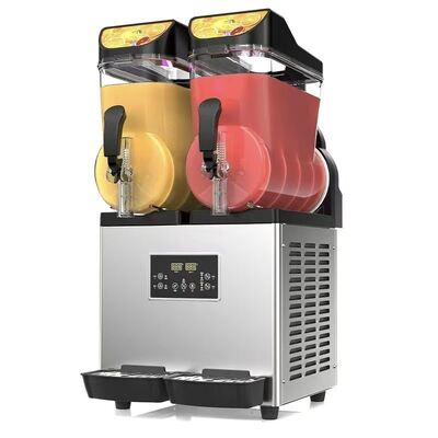 Ανοξείδωτο ατσάλι Slush Maker Commercial Double Cylinder Frozen Slushy Drink Machine for Beverage Store